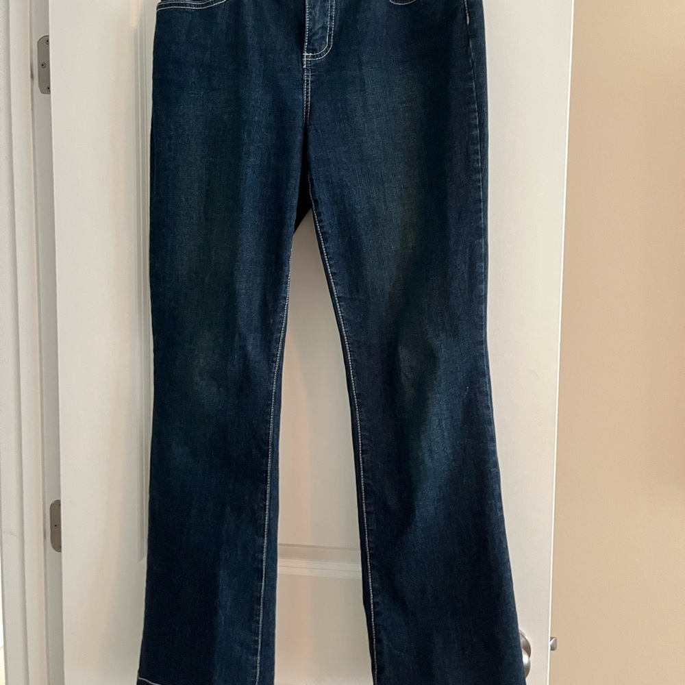 Luxe Dark Blue Flare Jeans